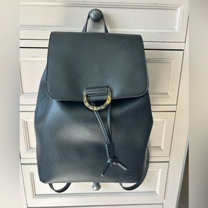 Black leather Banana Republic backpack purse